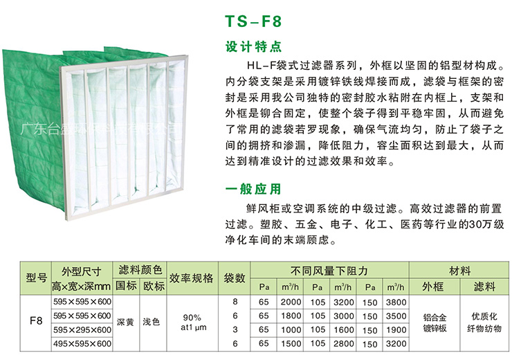 中效袋式过滤器TS-F7